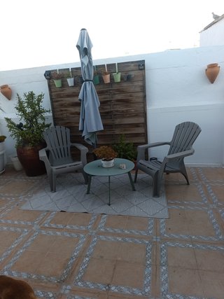 Conjunto Terraza Mesa y Sillas Exterior y sombrill