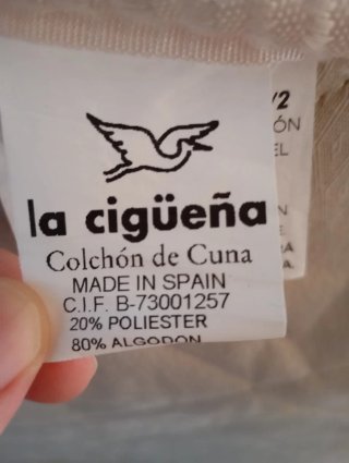 Colchón cuna 120x60 cm