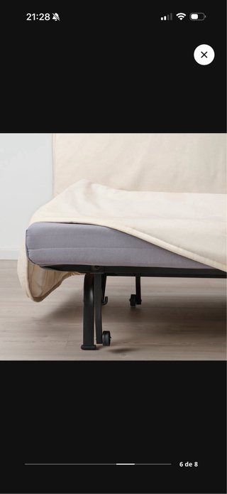 Sofá cama individual Ikea Lycksele Lövas beige