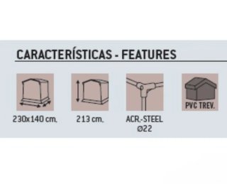 Tienda Cocina Camping Leinwand Pandora 230x140