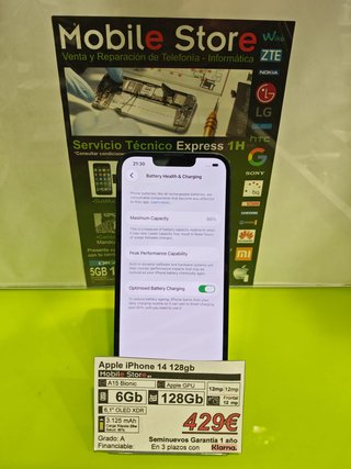 Apple iPhone 14 128GB Azul Marino Seminuevo