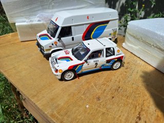 Pack 2 Coches Rally Peugeot 205 T16 Otto 1:18