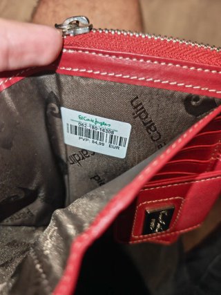 Cartera Pierre Cardin Negra y Roja