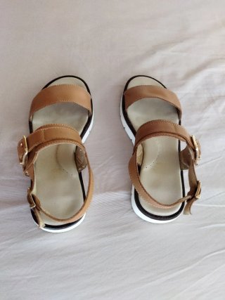 Sandalias Beberlis Piel Marrón Talla 34