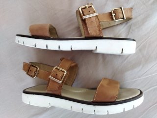 Sandalias Beberlis Piel Marrón Talla 34