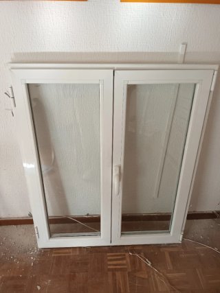 Ventanas de aluminio blancas Ancho 100 cm Alto 120