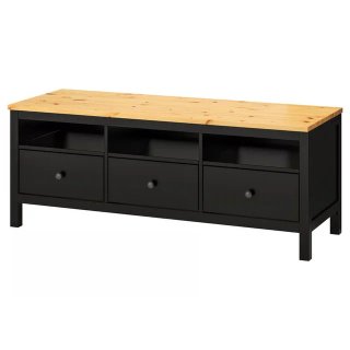 Mueble TV Ikea Hemnes Negro Madera