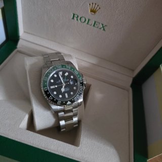 Reloj Rolex Plata y Verde GMT-Master II
