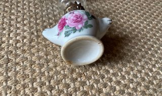 Mini candeeiro a petróleo com rosas