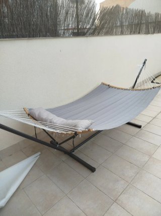 Hamaca doble gris, poco uso