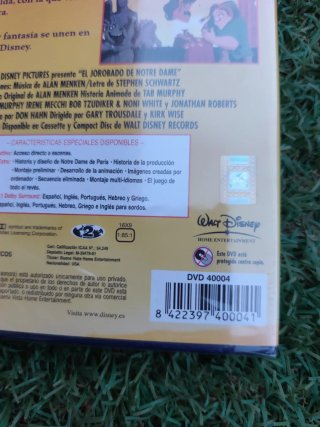 DVD Disney precintado el jorobado de notredadame