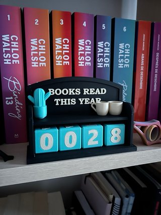 Contador de libros leídos 3D