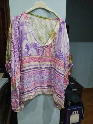 Conjunto blusón y chaqueta lila