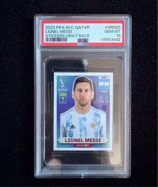 Cromo Leo Messi PSA 10 Mundial Qatar 2022