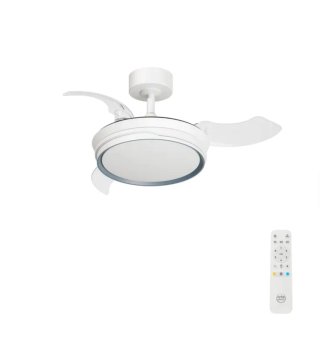 Ventilador con luz LED, verano/invierno