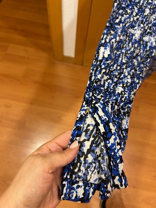 Pantalón Mango Estampado Azul