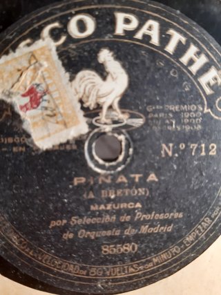 Lote discos de pizarra antiguos.
