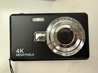 Cámara Digital 4K Negra