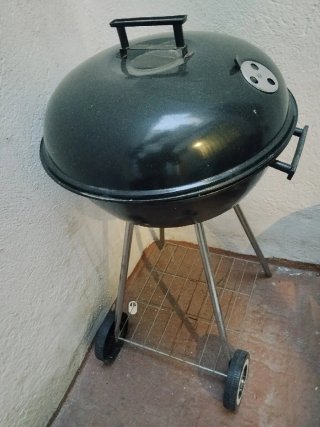 Barbacoa Carbón Portátil Negra