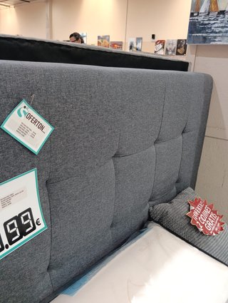 Cama Matrimonial 135cm con Cabecero Tapizado