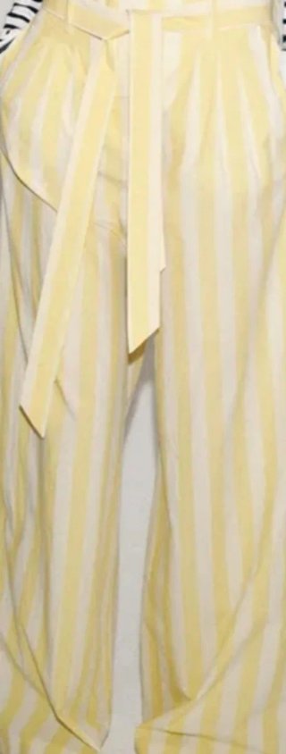 Pantalones Zara Rayas Amarillas y Blancas