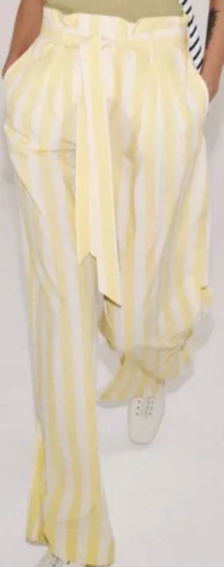 Pantalones Zara Rayas Amarillas y Blancas