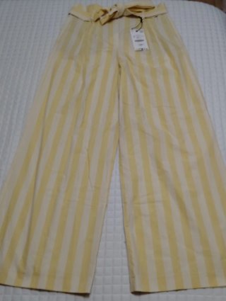 Pantalones Zara Rayas Amarillas y Blancas