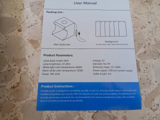 Caja de Luz Fotográfica Plegable