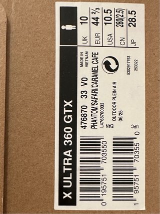 Salomon Gore-Tex Ultra 360 Talla 44,5 Nuevas