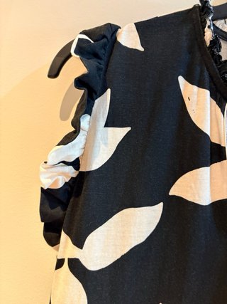 Vestido Sfera Negro/Blanco Talla L