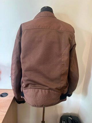 Chaqueta moto marrón