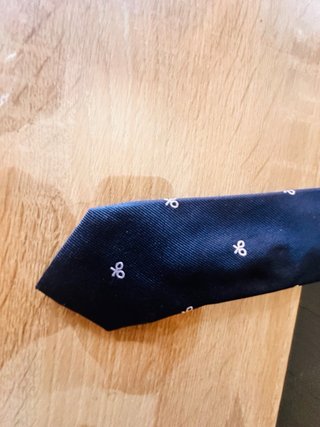 Corbata niño SILBON azul lazos blancos