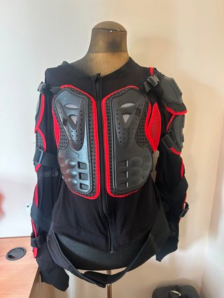 Peto Protector Moto WOSAWE Negro/Rojo