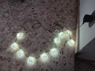 Luz Scrabble 60 pegatinas reutilizables