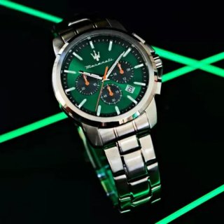 Orologio Maserati Uomo Verde Argento