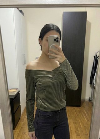 Camiseta manga larga caqui
