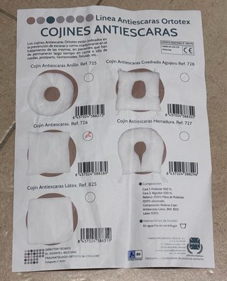Cojín Ortotex Antiescaras Blanco