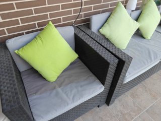Sofá de Jardín Modular Gris