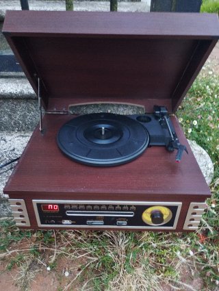 Tocadiscos Vintage CD/USB Radio