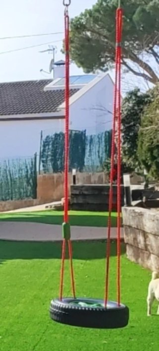 Columpio de neumático para jardín