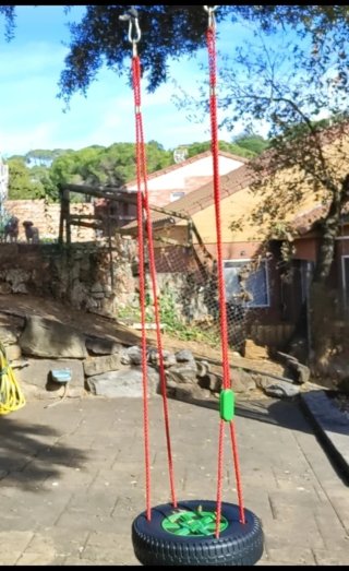 Columpio de neumático para jardín