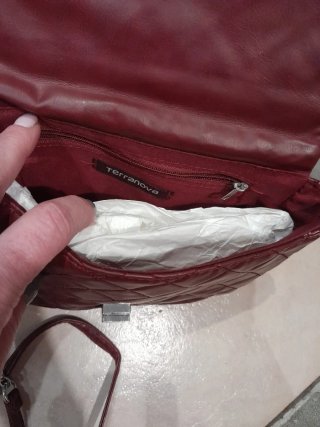 Mini borsa bordeaux trapuntata con stelle