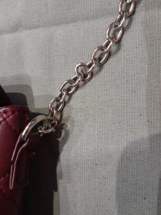 Mini borsa bordeaux trapuntata con stelle