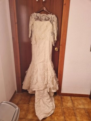 Vestido de Novia Chantilly Beige/Blanco