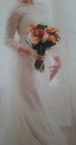 Vestido de Novia Chantilly Beige/Blanco