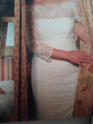 Vestido de Novia Chantilly Beige/Blanco
