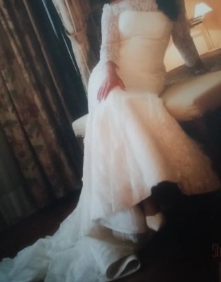 Vestido de Novia Chantilly Beige/Blanco