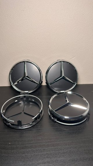 4 Tapabujes Mercedes Negro Completos