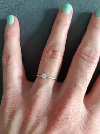 Anillo de compromiso Acredo oro blanco 14k