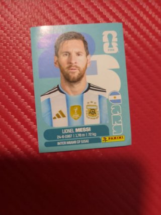 Cromo Messi Mundial 2026 FIFA Con funda de plástic